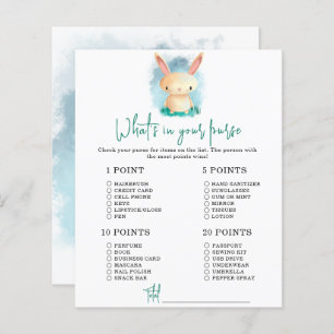 Bunny Whats in your purse baby shower