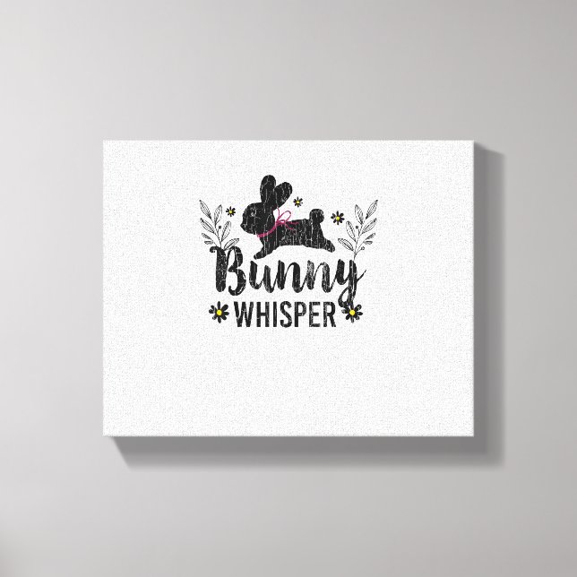 Bunny Whisperer Funny Rabbit Graphic  Canvas Print (Front)