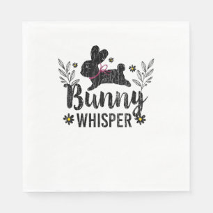 Bunny Whisperer Funny Rabbit Graphic Napkin