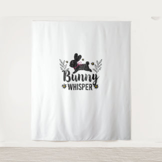 Bunny Whisperer Funny Rabbit Graphic  Tapestry