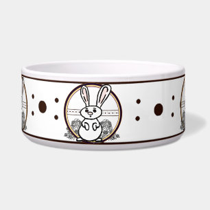Bunny White Large Pet Bowl
