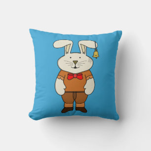 Bunny with a bell in his ear cushion