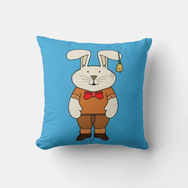 Bunny with a bell in his ear cushion (Front)