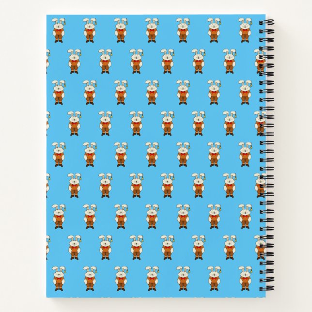 Bunny with a bell in his ear notebook (Back)