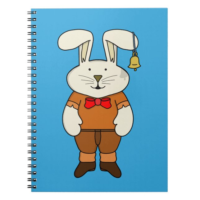 Bunny with a bell in his ear notebook (Front)