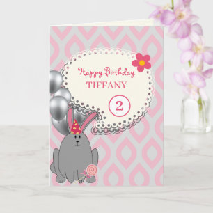 Bunny With Balloons Card