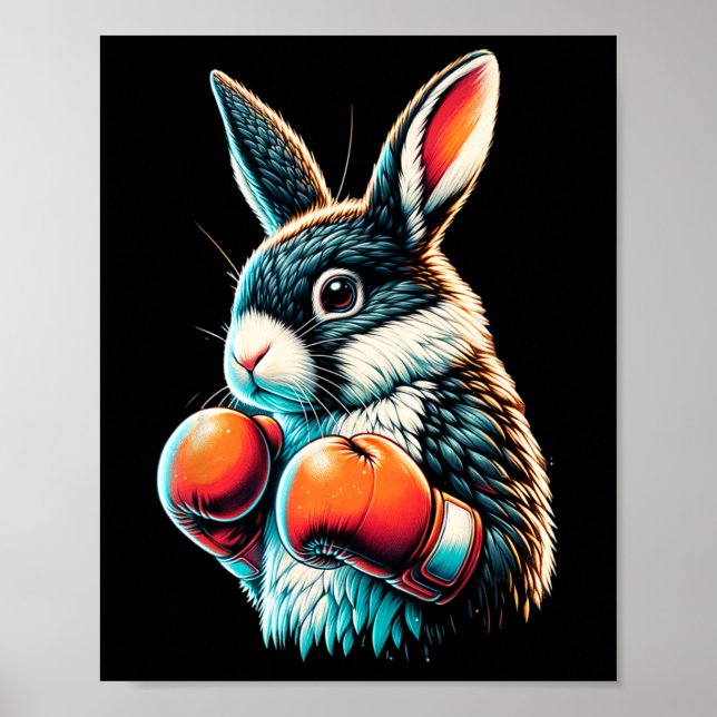 Bunny With Boxing Gloves  Poster (Front)