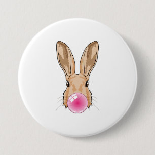 Bunny with Chewing gum 7.5 Cm Round Badge