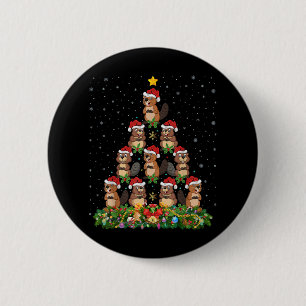 Bunny With Christmas Sweater Xmas Rabbit Christmas 6 Cm Round Badge