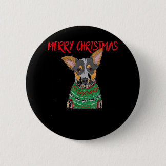 Bunny With Christmas Sweater Xmas Rabbit Christmas 6 Cm Round Badge