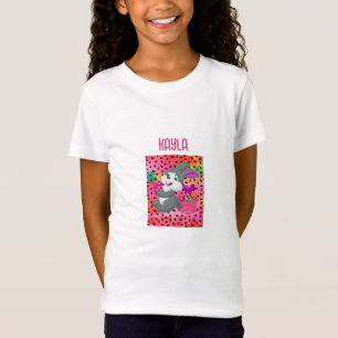 BUNNY WITH COLORED EGGS IN BASKET PERSONALIZED T-Shirt