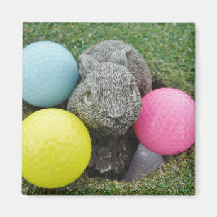 Bunny with coloured golf balls magnet