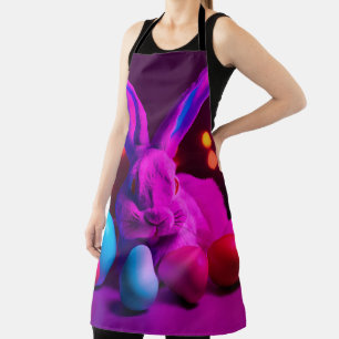 bunny with easter eggs apron