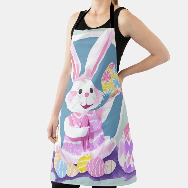 bunny with easter eggs apron (Insitu)