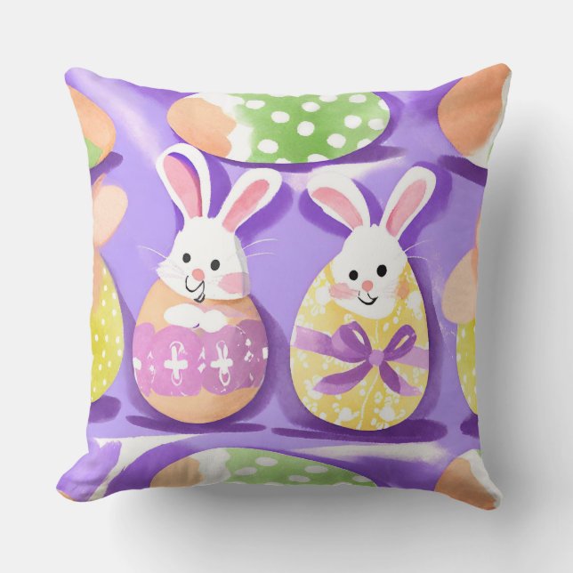 bunny with easter eggs cushion (Front)