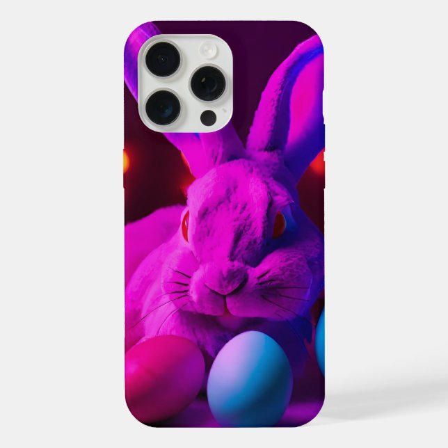 bunny with easter eggs iPhone case (Back)