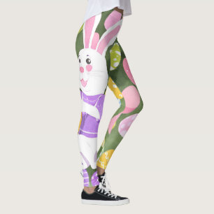 bunny with easter eggs leggings