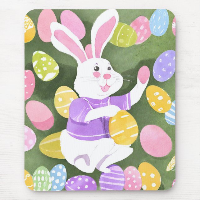 bunny with easter eggs mouse mat (Front)