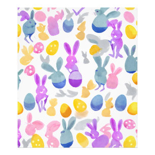 bunny with easter eggs photo print