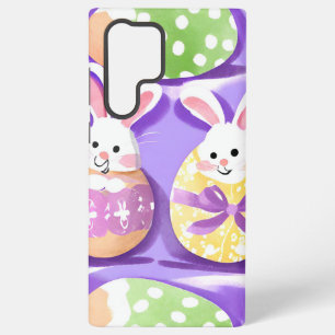 bunny with easter eggs samsung galaxy case