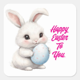 Bunny With Egg Easter Sticker