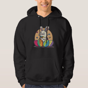 Bunny With Eggs Christian Easter  1 Hoodie