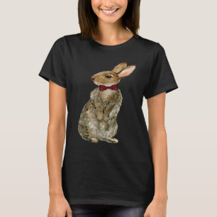 Bunny With Necktie Happy Easter Cute Bunny Rabbit T-Shirt
