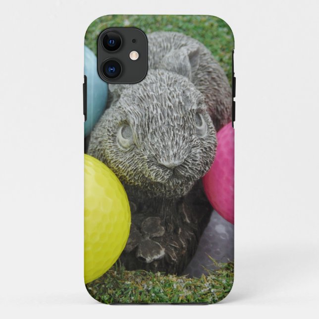 Bunny with pink blue yellow egg Case-Mate iPhone case (Back)