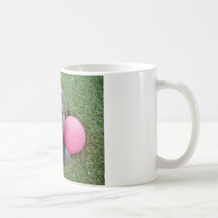 Bunny with pink blue yellow egg coffee mug