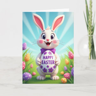 Bunny With Polka Dot Egg Card