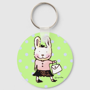 bunny with the perfect purse key ring