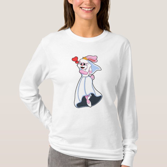 Bunny with Wedding dress & Crown T-Shirt (Front)