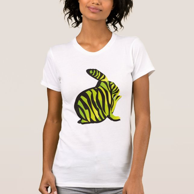 Bunny with Zebra Stripes T-Shirt (Front)