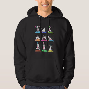 Bunny Yoga Eggs Fun Rabbits In Yoga Poses On Medit Hoodie