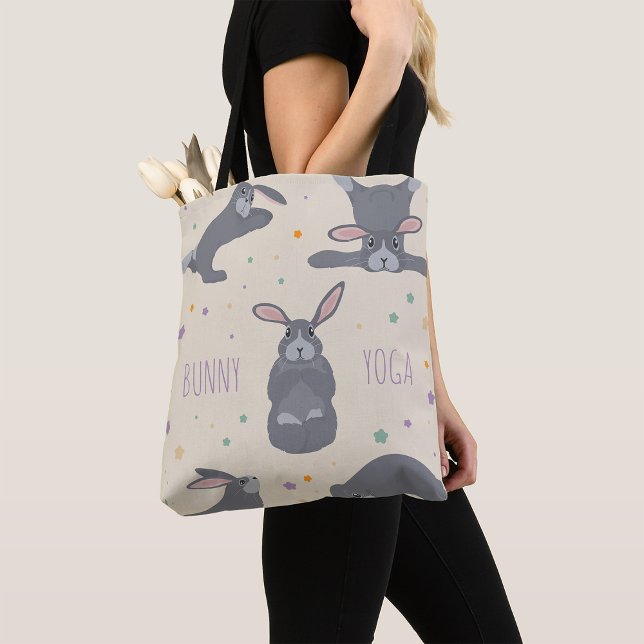 Bunny Yoga Tote Bag (Creator Uploaded)