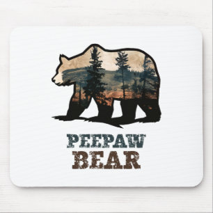Bunnyaw Bear Vintage Retro Funny Pee-paw Mouse Mat