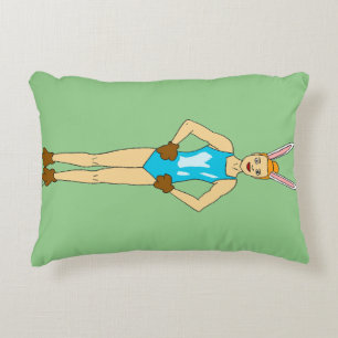 bunnygirl accent pillow