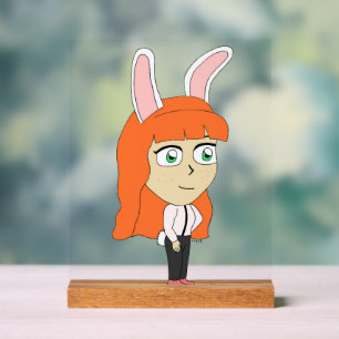 bunnygirl acrylic sign