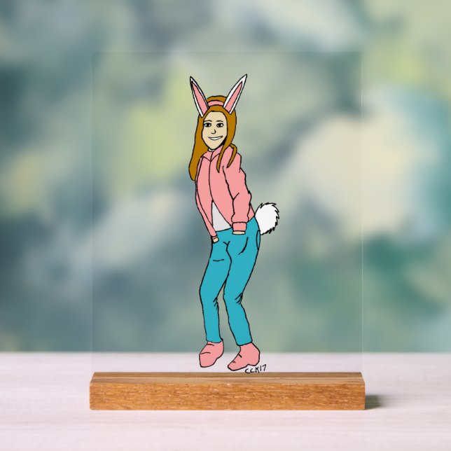 bunnygirl acrylic sign (Neutral)