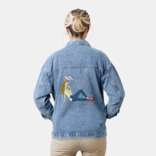 bunnygirl button denim jacket
