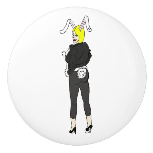 bunnygirl ceramic knob