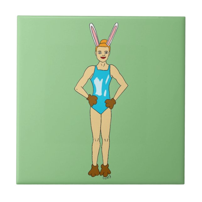 bunnygirl  ceramic tile (Front)