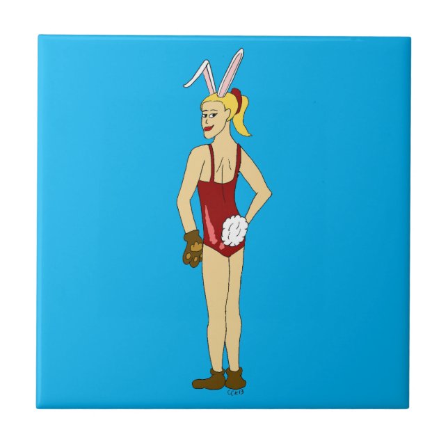 bunnygirl  ceramic tile (Front)