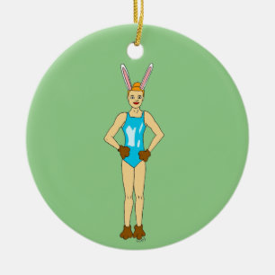bunnygirl ceramic tree decoration