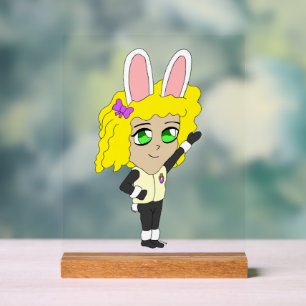 bunnygirl chibi acrylic sign