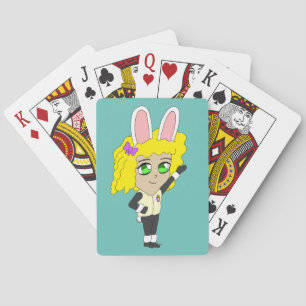 bunnygirl chibi playing cards