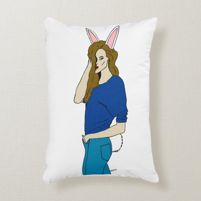 bunnygirl  decorative cushion (Front(Vertical))