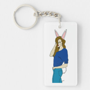 bunnygirl  key ring