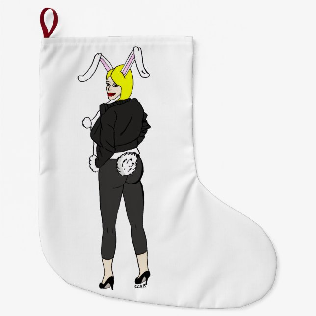 bunnygirl large christmas stocking (Front)