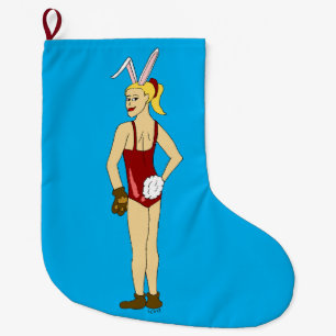 bunnygirl large christmas stocking